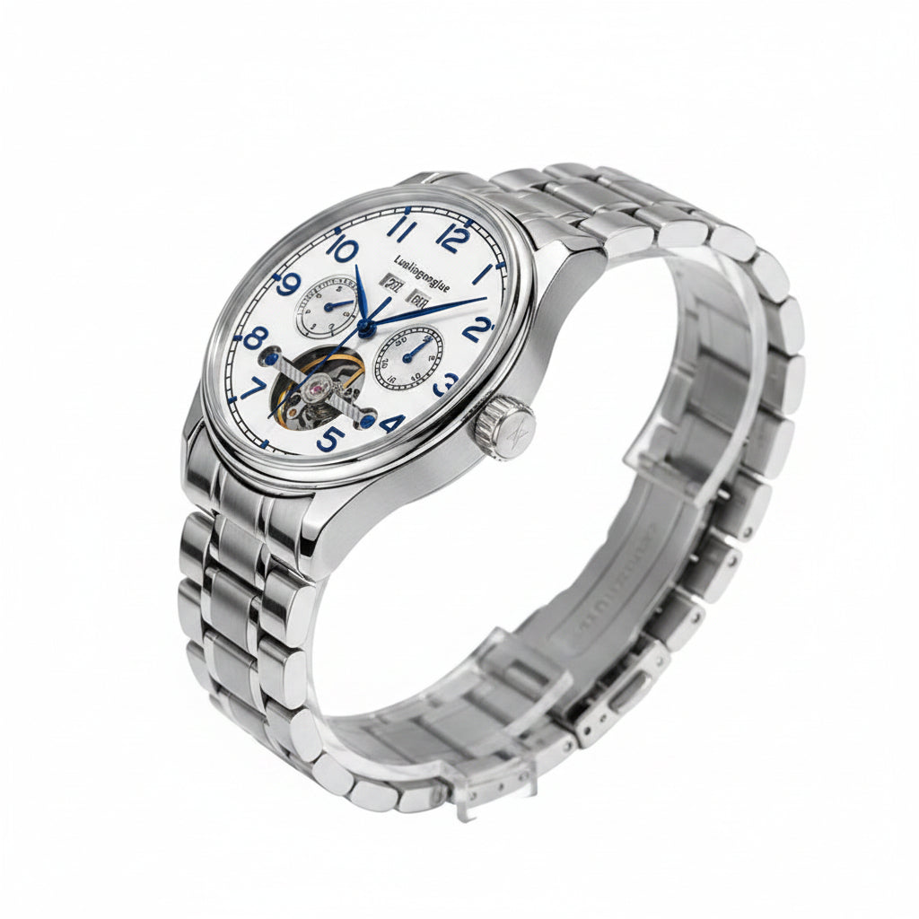 LUOLiNGONGJUE Stainless Steel Mechanical Watch for Men
