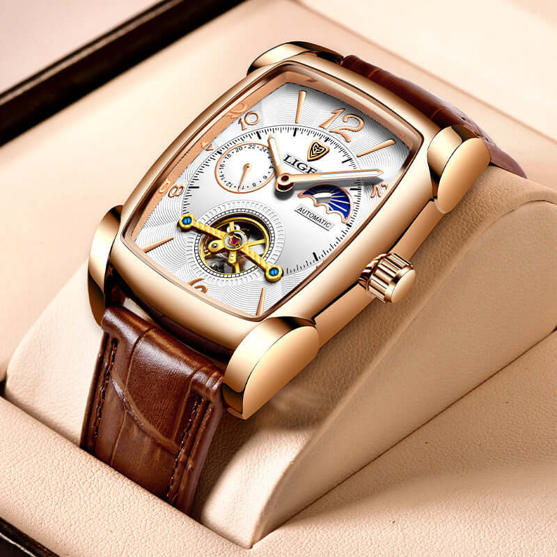 LIGE Tourbillon Mechanical Watch for Men