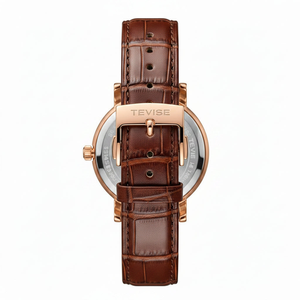 TEVISE Slim Mechanical Watch with Calendar
