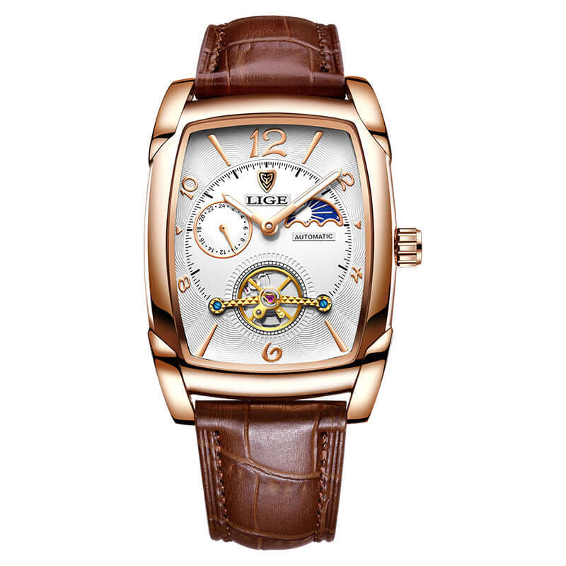 LIGE Tourbillon Mechanical Watch for Men