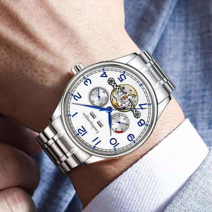 LUOLiNGONGJUE Stainless Steel Mechanical Watch for Men