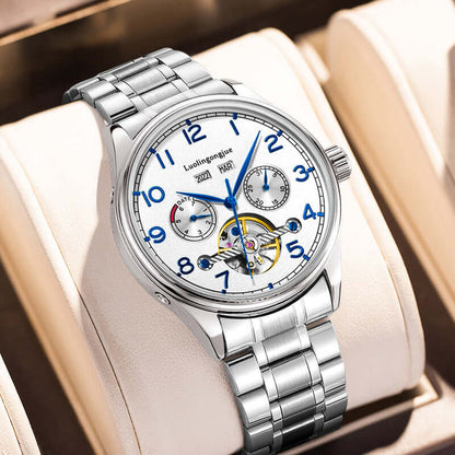 LUOLiNGONGJUE Stainless Steel Mechanical Watch for Men