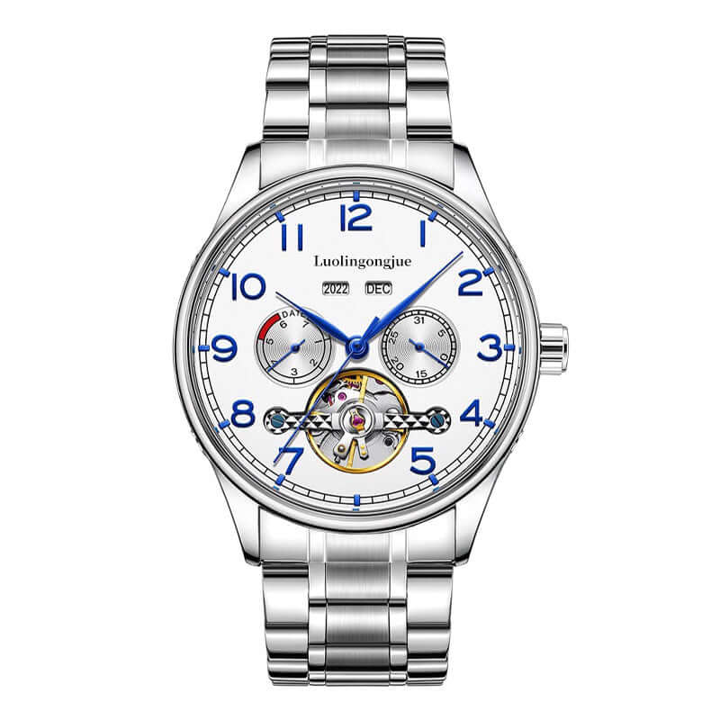 LUOLiNGONGJUE Stainless Steel Mechanical Watch for Men