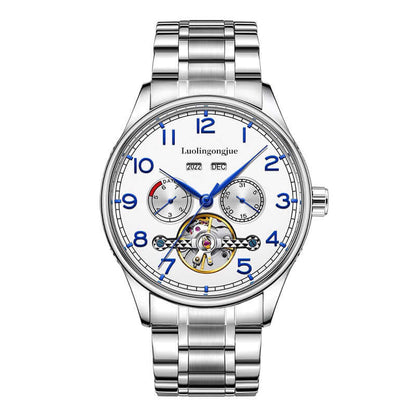 LUOLiNGONGJUE Stainless Steel Mechanical Watch for Men