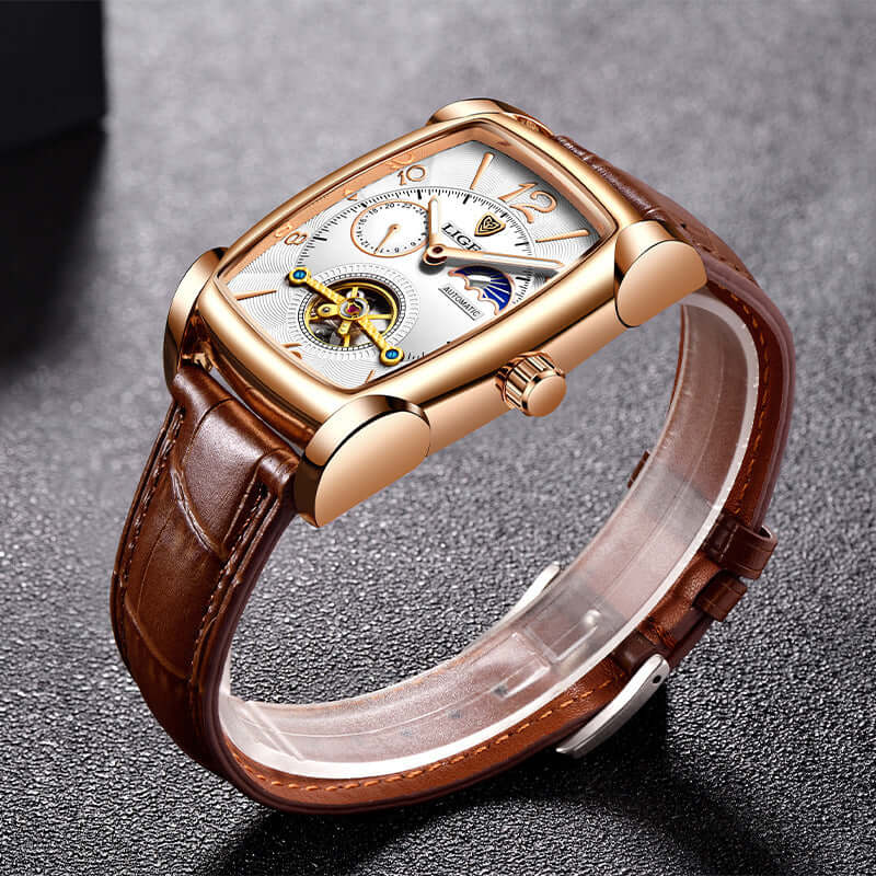LIGE Tourbillon Mechanical Watch for Men