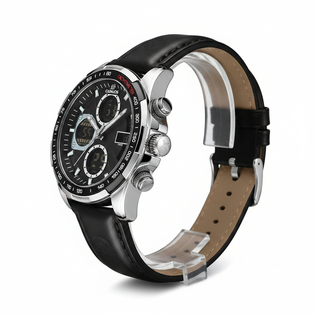 CAINUOS Quarz-Digitaluhr – Moderne Funktionalität mit stilvollem Design