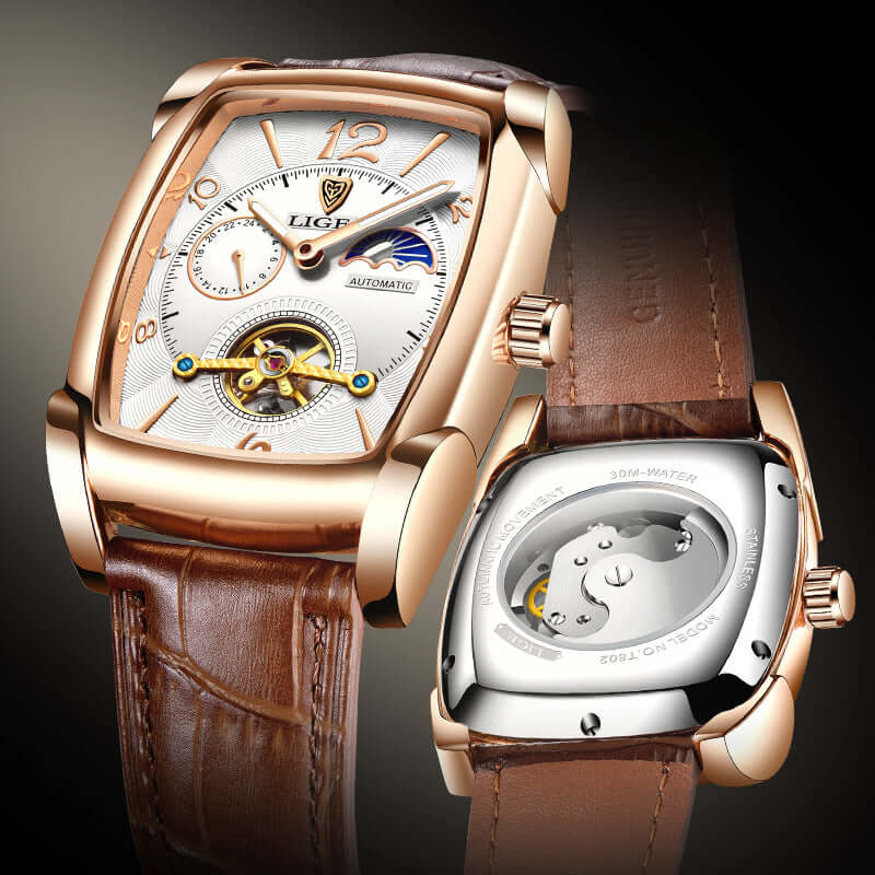 LIGE Tourbillon Mechanical Watch for Men