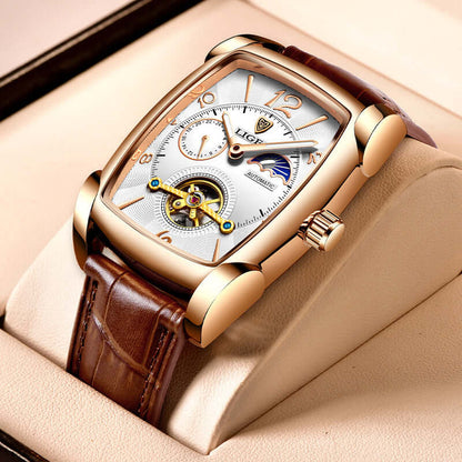 LIGE Tourbillon Mechanical Watch for Men