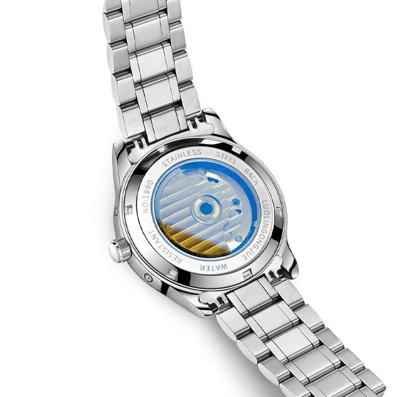 LUOLiNGONGJUE Stainless Steel Mechanical Watch for Men