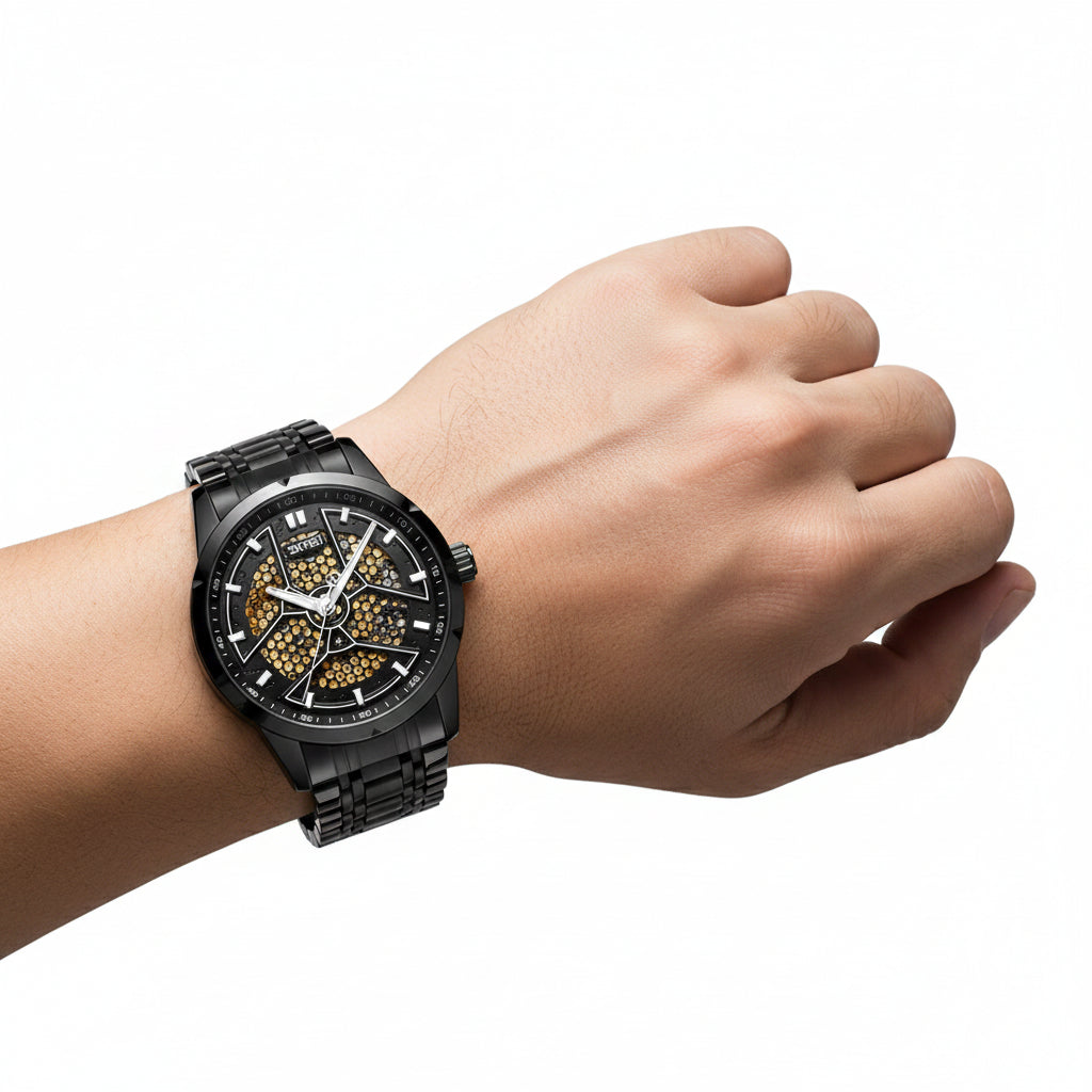 Creative Honeycomb Automatic SKMEI Uhr – Markantes Design mit mechanischer Präzision