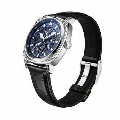 TEVISE Automatikuhr Lederarmband Herren – Klassischer Komfort mit automatischer Präzision