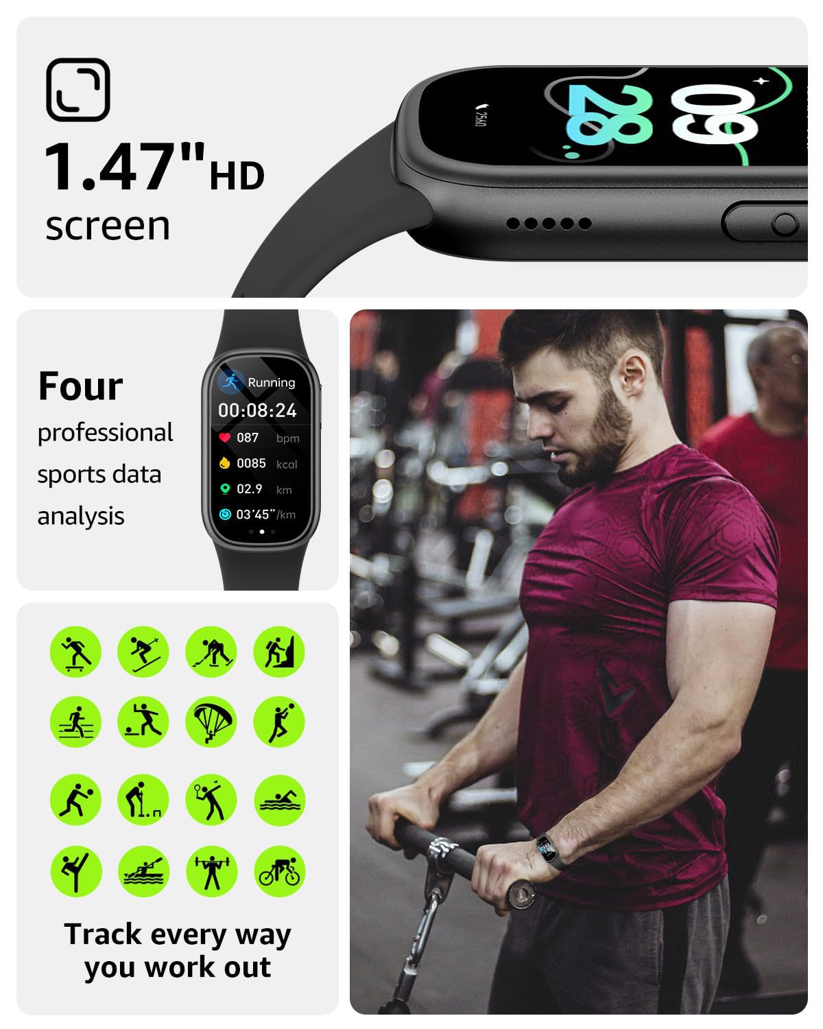 Smart Watch Bluetooth Calling Sports Bracelet